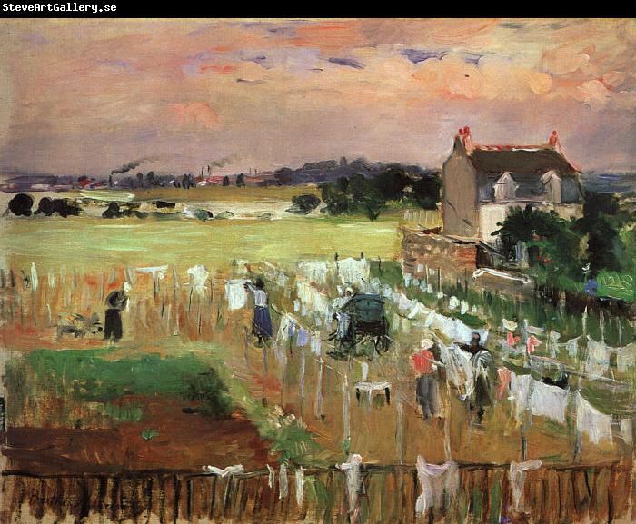 Berthe Morisot Hanging Out the Laundry to Dry